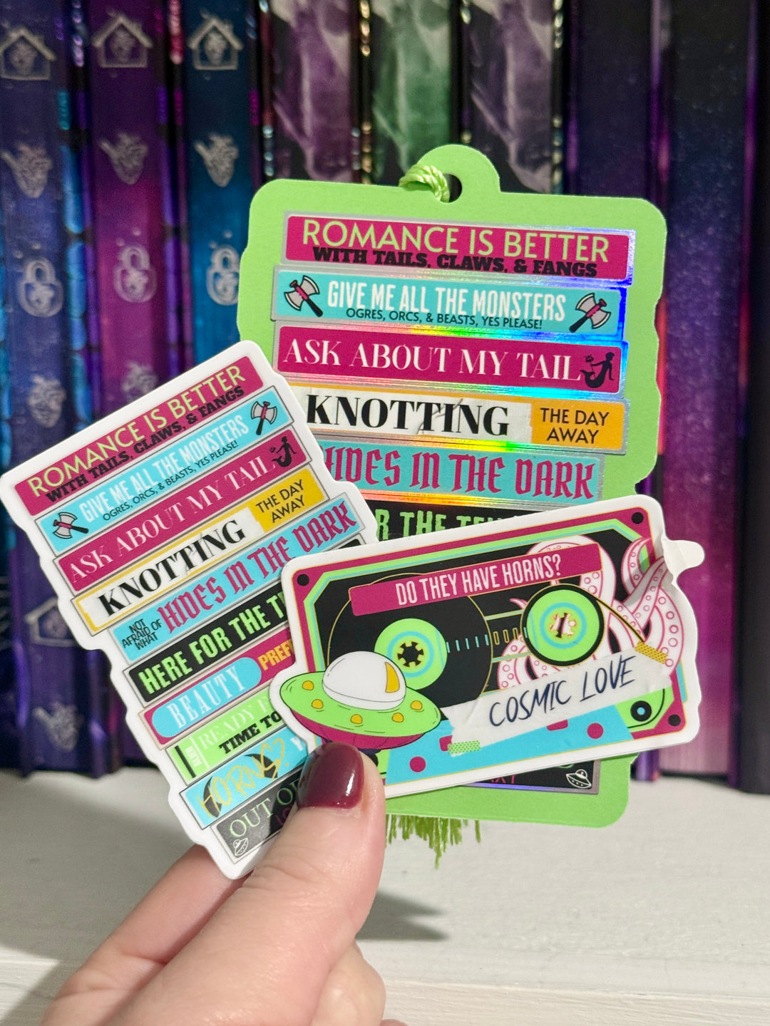 Monster Romance Bookmark +Sticker- Novel Couture® Retro Romance Pack