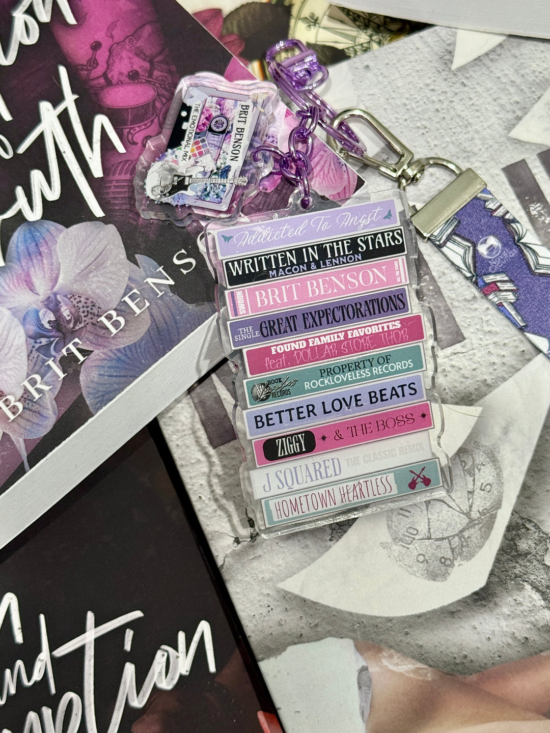 Brit Benson Romance Mixtape Lanyard + Keychain