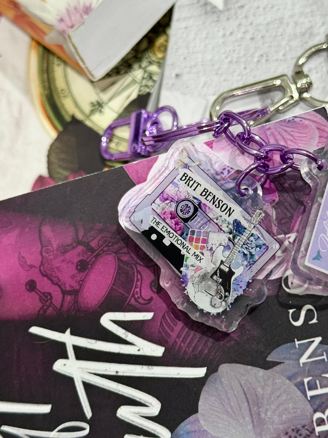 Brit Benson Romance Mixtape Lanyard + Keychain
