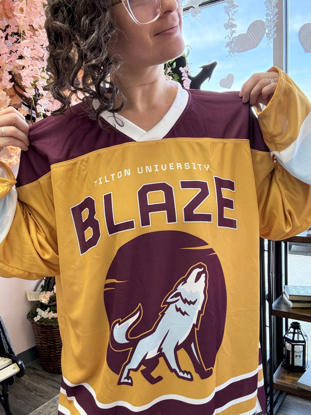 Tilton University Blaze Recycled Hockey Fan Jersey