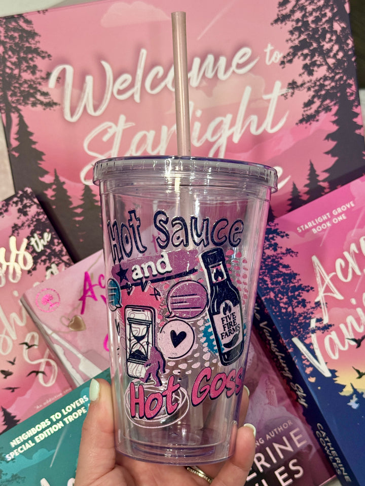 Hot Sauce &amp; Hot Goss Clear Plastic Tumbler