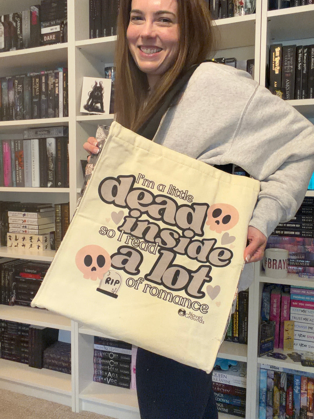 Dead Inside, But Read A Lot Of Romance Tote