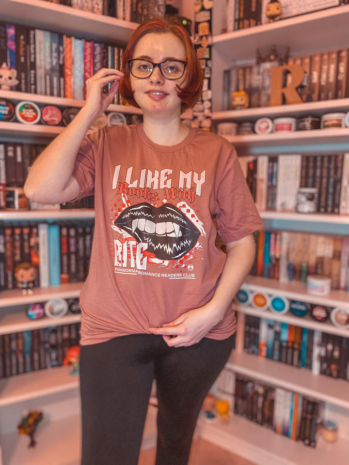 I Like My Books With Bite Unisex T-Shirt