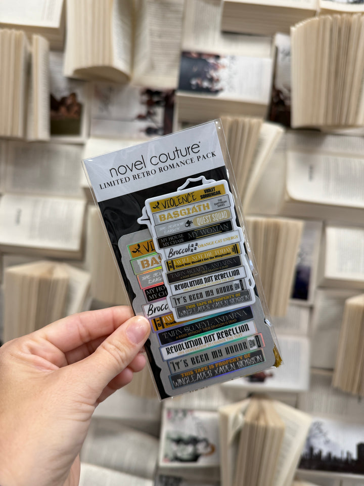 Fourth Wing Romance Bookmark +Sticker- Novel Couture® Retro Romance Pack