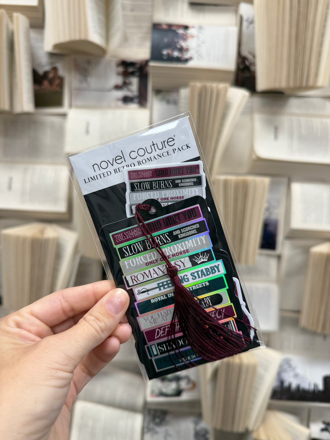 Romantasy Romance Bookmark +Sticker- Novel Couture® Retro Romance Pack