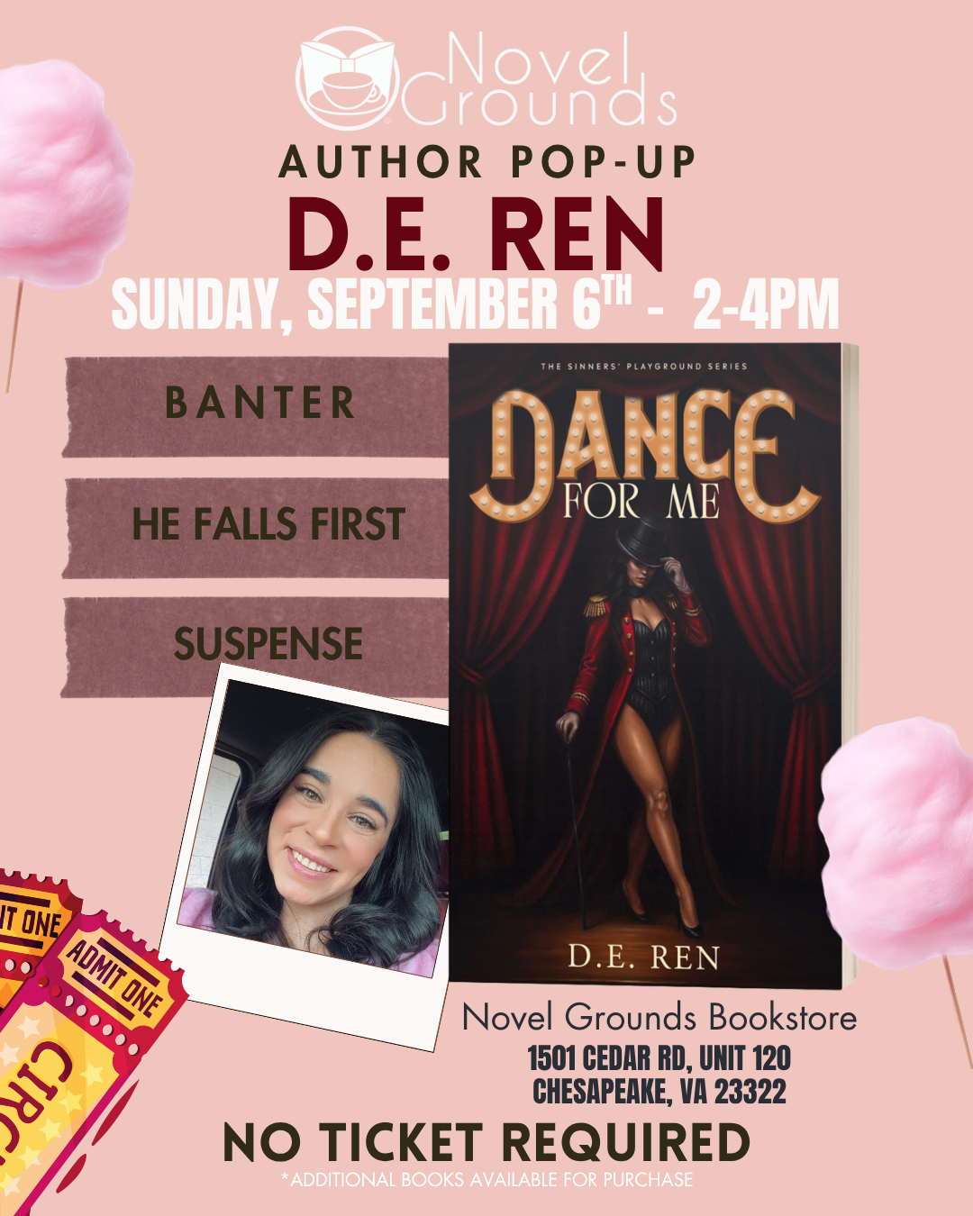 Author Pop-Up: D.E.Ren 9/6
