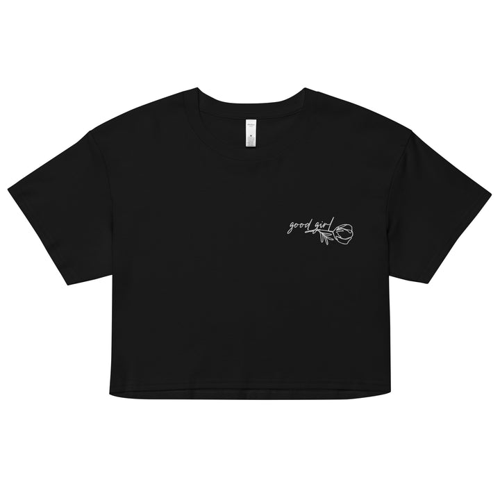 Good Girl Embroidered Crop Tee