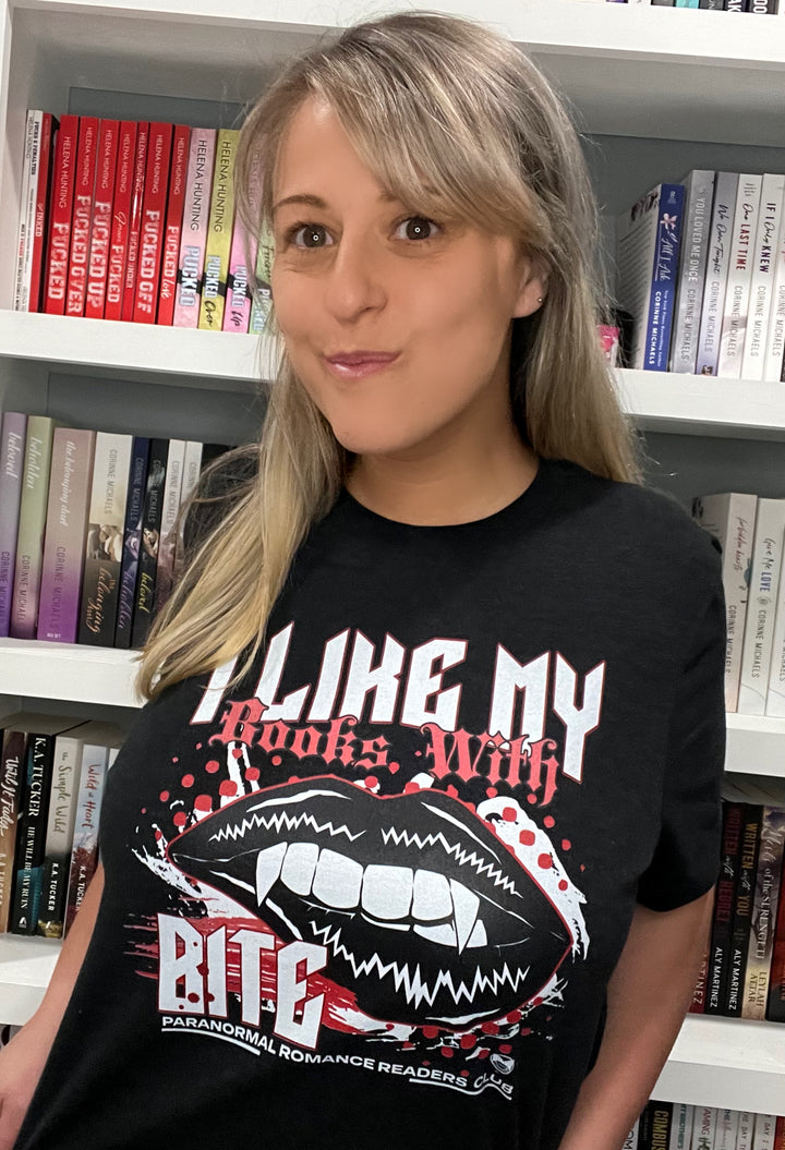 I Like My Books With Bite Unisex T-Shirt