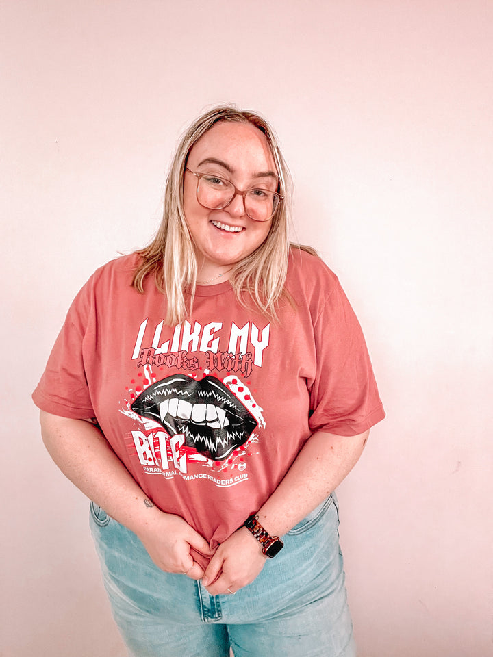 I Like My Books With Bite Unisex T-Shirt