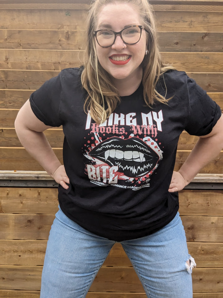I Like My Books With Bite Unisex T-Shirt